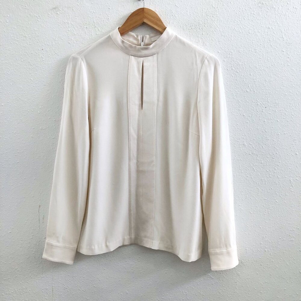 BOSS‎ By Hugo Boss Long Sleeve Mock Neck Blouse Size 4